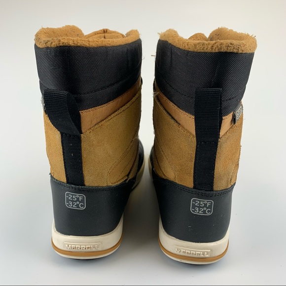 Merrell Snow Bank Boots 2.0 Waterproof Insulated Brown Quicklace Youth 2 - Picture 6 of 8